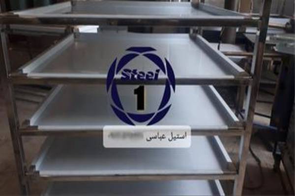 ترولی حمل شیرینی استیل صنعتی