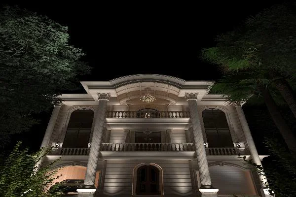 طراحی نمای ویلا کلاسیک