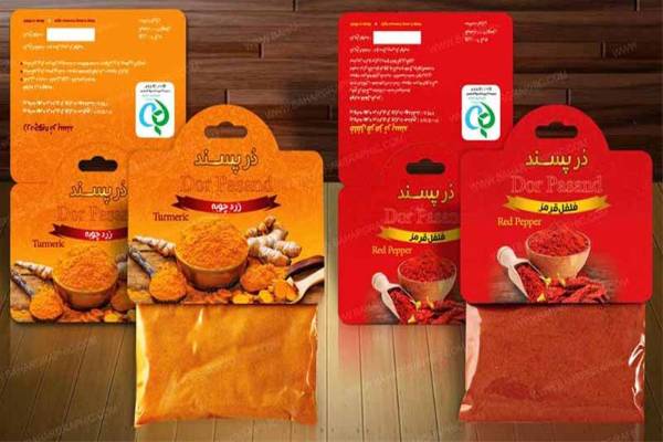  طراحی و چاپ انواع لیبل ادویه پشت چسب دار و مقوایی 